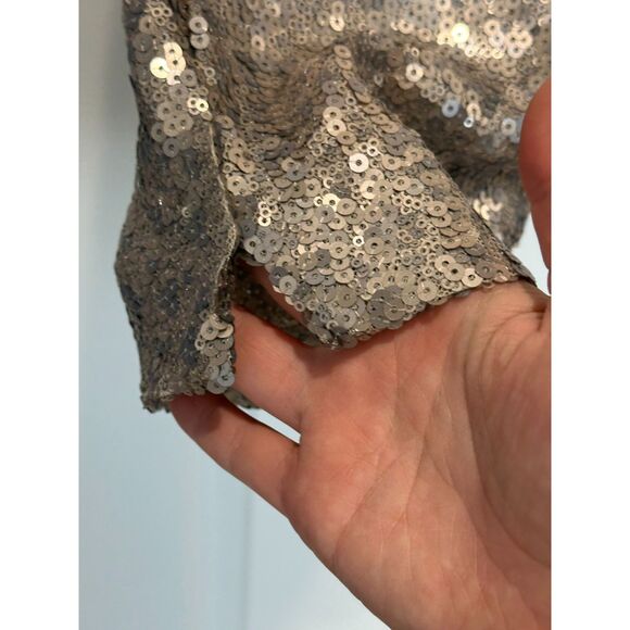 Chelsea28 Sequin Silver Pull-on Elastic Waist Pants Size Medium - Picture 2 of 8